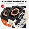 KAVJU Carbon fiber Case For Apple Watch 8 Urtal modified 49mm S8 45 44mm protective case Strap watchband (Color : 1140YS-SB, Size : 45mm) view 2