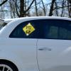 2 Pcs Baby on Board Sign Car Stickers, Nouiroy Love Feet Baby in Car Decals Kids On Board PVC Car Stickers Cute Feet Baby Safety Warning Sign (Yellow (Suction Up)) view 3