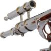 Nautical Vintage Style Marine Design Double Barrel Chrome/Nickel Telescope & Brown Antique Brass Floor Standing Tripod - Navirock view 3