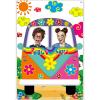 60's Hippie Bus Photo Prop 60s Party Decorations Large Fabric Retro Groovy Van Prop Hippie Selfie Frame Backdrop Background Banner Birthday Party Supplies Retro 60s 70s Party Favors 59 x 39.4 Inch view 1