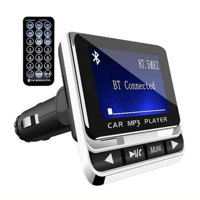 BOCHAN Bluetooth 5.0 FM Transmitter for Car, Wireless Bluetooth with Display and Remote Control Radio, Handsfree Car Kit, MP3 Music Player, USB Charger, Wireless Radio