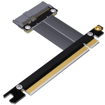 ADT-Link PCIe X16 Male to U.2 Male Extender Adapter for U.2 NVMe SSD Gen3 SFF-8639 (5cm, R37SF)