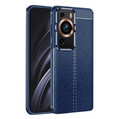 KVIBEO Case for Huawei P60/P60 Pro, Litchi Grain Shockproof Protective Cover with Camera Protection and Heat Dissipation Anti-Fingerprint Protective Cover,Blue,P60 Pro 6.67"