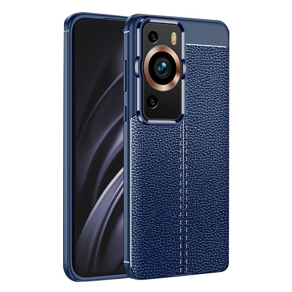 KVIBEO Case for Huawei P60/P60 Pro, Litchi Grain Shockproof Protective Cover with Camera Protection and Heat Dissipation Anti-Fingerprint Protective Cover,Blue,P60 Pro 6.67"