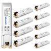 [10 Pack] 1.25/2.5/5/10G SFP+ to RJ45 Transceiver, 10Gbase-T SFP+ Ethernet Copper Module for Cisco SFP-10G-T-S, MikroTik S+RJ10, Ubiquiti UF-RJ45-10G, Netgear, TP-Link, Fortinet (CAT.6a/CAT7, 30m) view 1