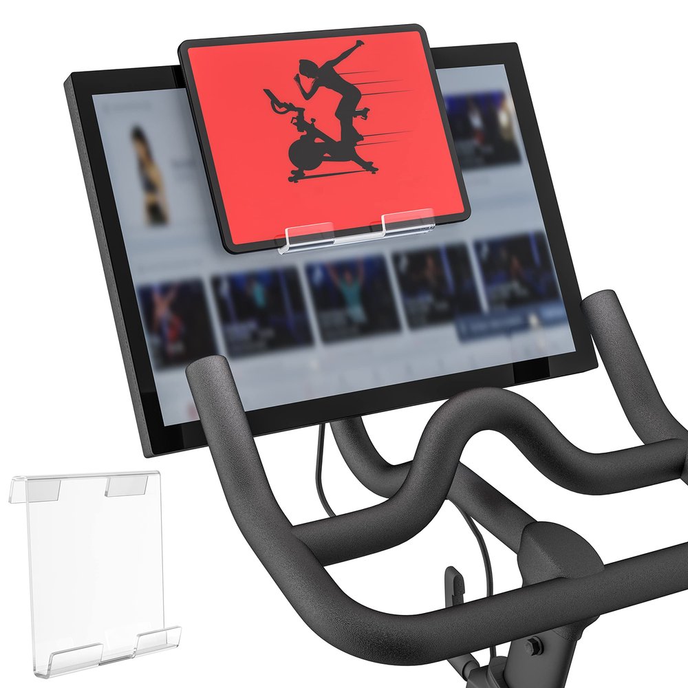 Crostice Tablet Holder Mount Compatible with Peloton Bike & Bike Plus & Row & Tread, Holder for iPad, Phone/Tablet Stand for Most Exercise Bicycle & Treadmill Accessories