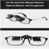 Sinm Lazy Glasses Clip, Prism Glasses Horizontal Converter, 90 Horizen Visual Field Glasses Clip, Prism Spectacles Horizontal, Unisex, Lazy Spectacles Refractor for Lie Down Reading Book Watching TV view 2