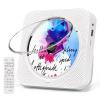 CD Player Portable, Bluetooth CD Players for Home with Remote Control HiFi Stereo LED Display Timer FM Radio AUX/USB/TF Jack, Music CD Player with Speakers Desktop Boombox for Office Kids Gift White view 1