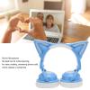 Cat Ear Headphones,BT Headset for Smartphone Laptop PC, Regulated Headband, 7 Colors Headset with 3.5mm Cable, 11h Stereo Play for Childs Students School Travel (Blue) view 4