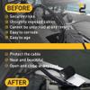 Neoprene Cable Sleeve - 60" for Trolling Motor Wire Protection & Management, Black & White view 2