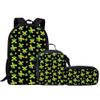 KEIAHUAN Children Girls Boys Lightweight Bookbags Jamaican Flag Heart Printed Schoolbag with Mini Insulated Lunch Box Pencil Case 3 pcs view 1