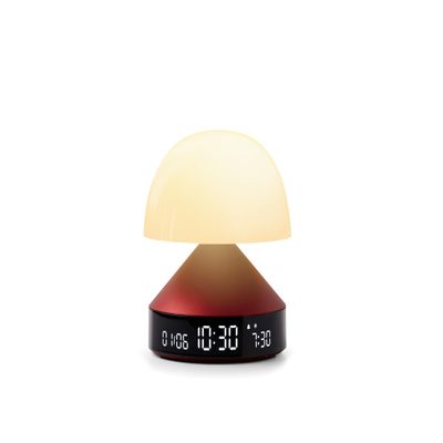 Lexon Mina Sunrise Alarm Clock, Wake Up Light & Sunset Lamp for Sleep Routine - Dark Red