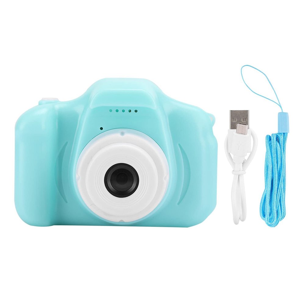 Kids Camera, Children Digital Rechargeable Cameras Portable Toddler Toy Camera Camcorder Play Video Gifts for Taking Photos Recording Videos DIY Photo 2.0in TFT IPS Screen 32GB Card(Green)