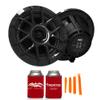 Wet Sounds Zero Series - 2 Pairs ZERO-6-XZ-B Black 6.5" Neodymium Powersport & Marine Speakers with Horn-Loaded Titanium Tweeters, Pair view 2