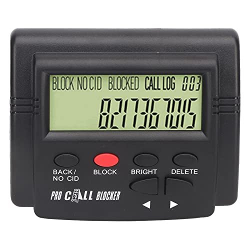 Call Blocker for Landline Phones, 4000Groups Blacklist Home Office Call Blocking Device, 100 Call List, LCD Display, for Most Landline Phones
