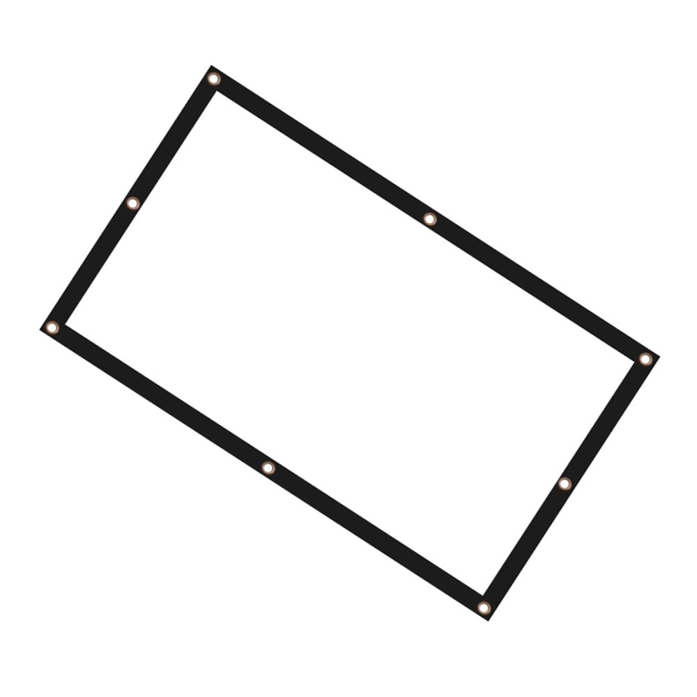 SHOWERORO Polyester Projector Screen 120'' White Portable Foldable Indoor/Outdoor Use Ceiling Projector Screen
