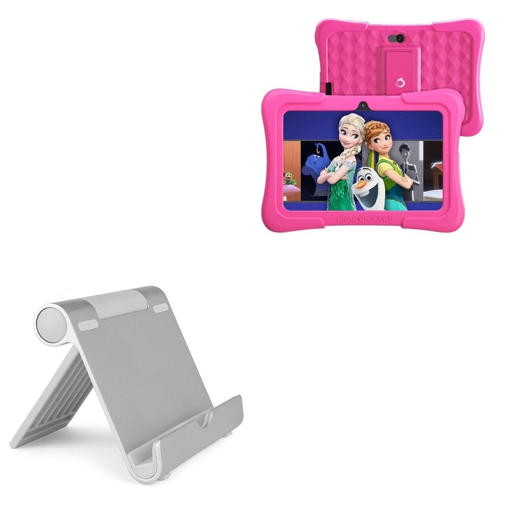 BoxWave Stand and Mount Compatible with Dragon Touch Y88X 7 Kids Tablet (7 in) - VersaView Aluminum Stand, Portable, Multi Angle Viewing Sturdy