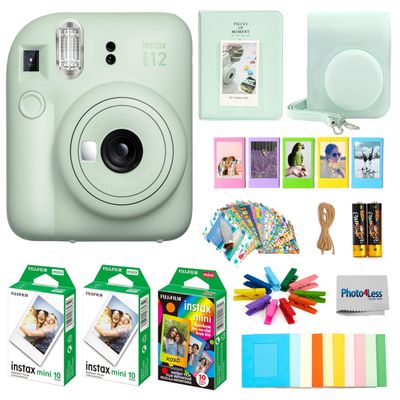 Fujifilm Instax Mini 12 Instant Film Camera Bundle with Accessories (Mint Green)