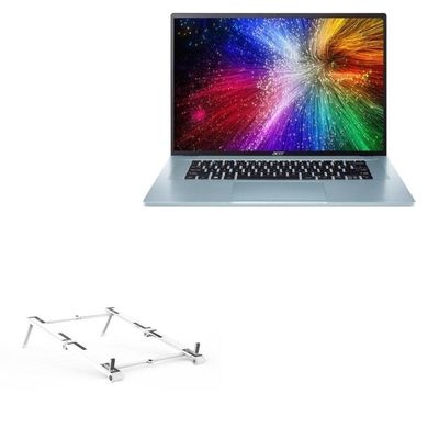 BoxWave Stand and Mount Compatible with Acer Swift Edge (SFA16-41) - Pocket Aluminum Stand 3-in-1, Portable Multi Angle Viewing Riser - Metallic Silver