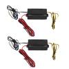 Aramox Car Audio Crossover, 2 Pcs 2 Way Speaker Crossover Car Audio Passive Frequency Divider 12V Improve Bass Sag Sound Enhancement Tool view 1