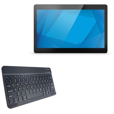 BoxWave Keyboard Compatible with Elo 15-inch I-Series 4 - SlimKeys Bluetooth Keyboard, Portable Thin with Chiclet-Style Keys - Jet Black