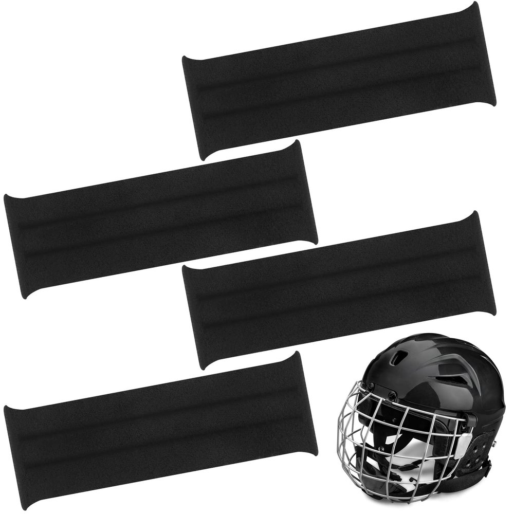 Bonuci 4 Pcs Helmet Sweatbands for Hard Hat Bike Sports, Black