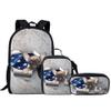 KEIAHUAN Flag Dog Printed Back Pack for Girls Boys with Pencil Case Coin Purse Insulated Lunch Bag 4th of July Patriotic Day Middle School Elementary Bookbags view 1