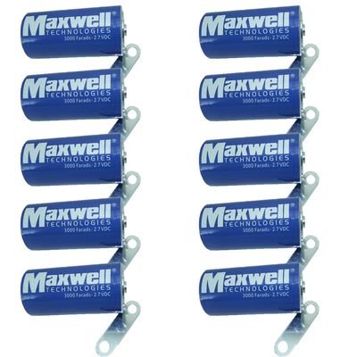 BALOLO (10-Pack) Supercapacitor Capacitor2.7V 3000F for Maxwell Supercapacitor Car Auto Power Supply BCAP3000 Solar Energy Storage UPS Supply Power Tools Motor Starting