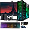 TechMagnet Gaming Desktop PC, Intel i7 6th Gen, Zeus Pro 6, RX 550, 16GB ARGB RAM, 1TB SSD, 27 Inch 75hz Monitor, RGB Keyboard Mouse, Speaker, Headphone, Webcam, Windows 11 (Renewed) view 1
