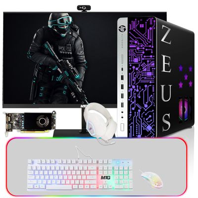 HP G3 Gaming Desktop - i7 6th Gen, RX 550 Graphics, 16GB RAM, 512GB SSD, 27" 165Hz Monitor, 4-in-1 Gaming Kit, Webcam, WiFi, Windows 11 (Renewed)
