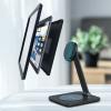 EMONITA Foldable Magnetic Stand with Charging Case A10 for iPad Pro (6th / 5th / 4th / 3rd Generation) 12.9-Inch. Strong Magnets, 360 Rotation, 90 Tilt, 45W Fast Charger Adapter USB C Cable Included view 2