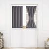 NICETOWN Grey French Front Door Curtains for Kitchen Small Window view 1