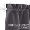 NICETOWN Grey French Front Door Curtains for Kitchen Small Window view 3