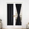 NICETOWN Black Blackout Window Door Curtain Back Side Panels for Privacy view 1