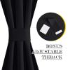 NICETOWN Black Blackout Window Door Curtain Back Side Panels for Privacy view 4
