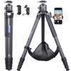 Carbon Fiber Tripod with 52mm Low Profile Ball Head and Stone Bag ARTCISE Heavy Duty Travel Camera Stand for Canon Sony Nikon DSLR Camcorder,Max Load 55lbs(Extra Gift:Stone Bag, Magic arm,Phone Clip) view 1