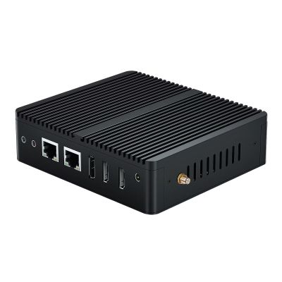 BASOARO Industrial PC Fanless Mini PC Win 11 Pro Celeron J6412, 8GB RAM 128GB SSD, Dual Gigabit Ethernet, 2 HD DP Triple Display, 2 RS232 COM, 4 USB, Dual Band WiFi, BT 4.2