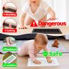Orzbow Baby Proofing Soft Silicone Vent Cover for Home Wall/Ceiling/Floor Register,Child Proof Floor Air Vent Deflector Cover,Catches Debris Hair & Prevents Creepy Crawlies,Easy Install, White view 2