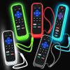 5Pack Case for Roku Remote, Cover for Hisense/TCL Roku TV Steaming Stick/Express Universal Replacement Controller Silicone Sleeve Skin Glow in The Dark Green Sky Purple Red view 1