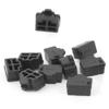 AKOAK 50 Pieces Black Ethernet Hub Interface Protector RJ45 Anti-Moisture Cover Protected Plug Protected Network Jack Ethernet Port Cap Switch Interface view 3