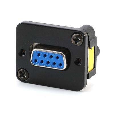 AVSSZ 30PCS DB9 RS232 to DB9 Interface Connector Adapter Lockable Audio Connector 9 Pin to 9 Pin Solder Free Docking Module Socket (9 Pin-Female Docking Module, Black Color Lockable Type)