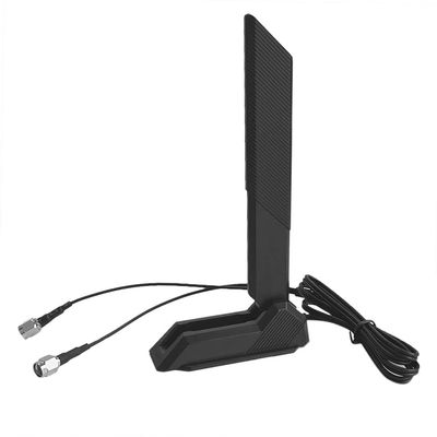 GINTAI WiFi 6E Antenna pc Bluetooth Antenna Magnetic Base Replacement for Desktop pc Computer Gigabyte Aorus Gaming Asus Rog Strix WiFi Motherboard Card Tri-Band 6GHz 5.8GHz 2.4GHz