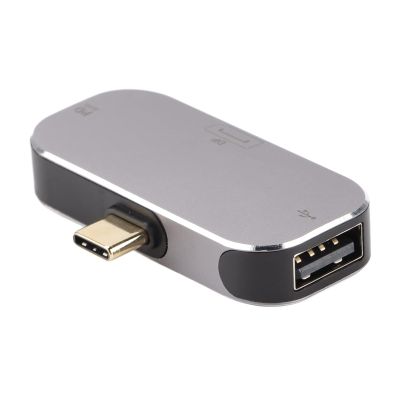 Pilipane USB C Hub, USB Hub, USB Adapter, USB C Hub Multifunctional 3 in 1 Type C Male to displayport USB 1 Type C Female Docking Station for Window for andr0id for OS X