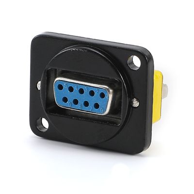 AVSSZ 30PCS DB9 RS232 to DB9 Interface Female Connector Adapter, Non-Lockable Audio Connector 9 Pin Solder Free Docking Module Socket (9 Pin-Female Docking Module, Black Color Non-Lockable Type)