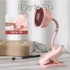 Riloer Bendable Neck 360 Oscillating Cooling Fan USB Powered Dashboard Mount Clip On Cooling Fan w/Sturdy Basement for Dorm, Personal Quiet Fan for Bedroom Car Seat Home Office view 4