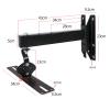 Speaker Bracket Extended Thickened Speaker Wall Mount Stand Rotatable Angle Adjustable Swivel Tilt Speaker Mount Bracket Home Surround Sound System Speaker Stand (Color : E) view 2