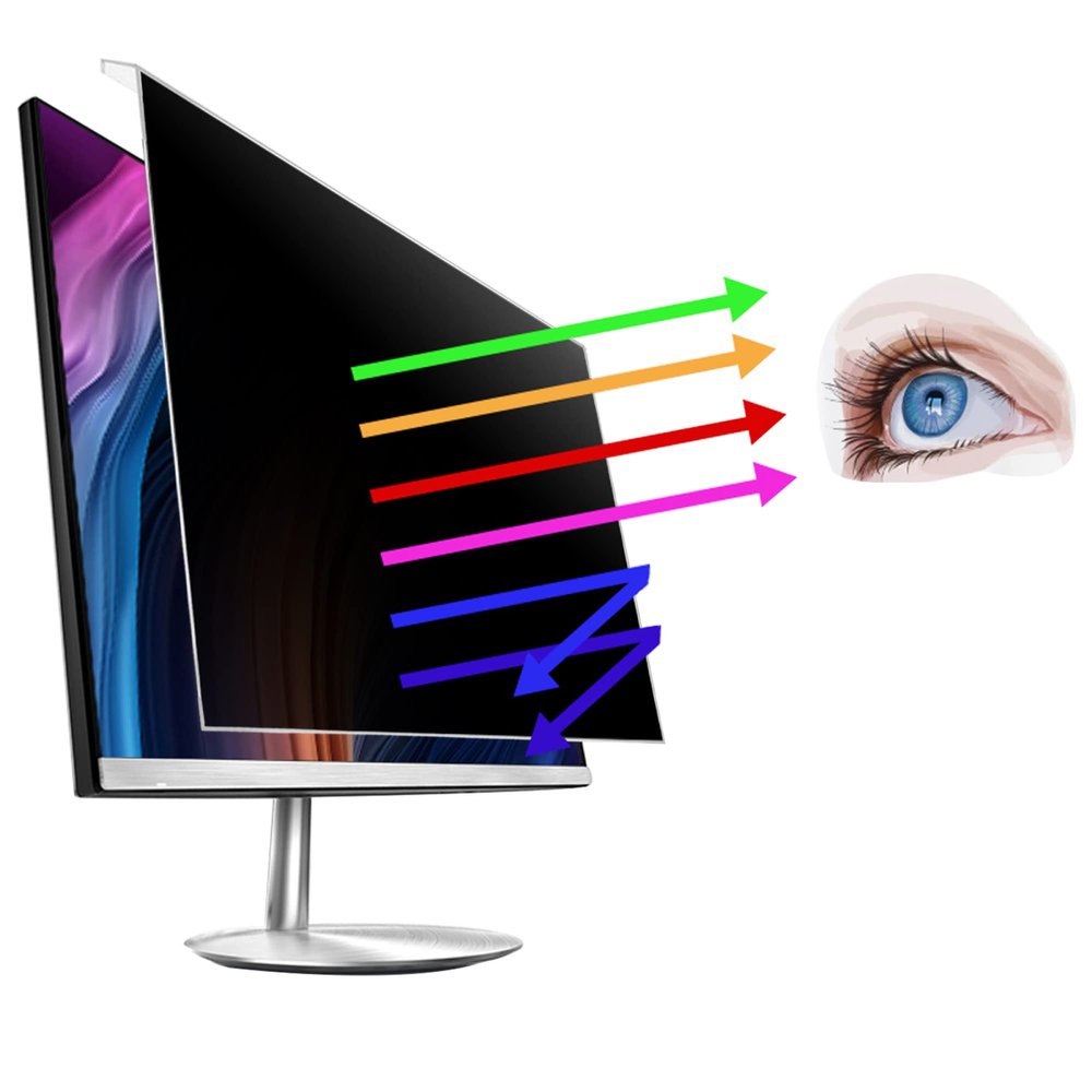18-32 Inch Anti-Blue Light Computer Acrylic Screen Protector, Anti-Glare Protector/Anti-Scratch Film/Blue Light Shield, Easy On/Off, Bubble Free for 16:9/16:10 Monitor Frame Hanging / 23 / 24in 540x