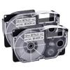 NineLeaf 2 Pack Compatible for XR-12SR XR12SR XR-12SR2S XR12SR2S 12mm 1/2'' Black on Silver Label Tape LT for EZ Label Printer KL-60 KL-60SR KL-100 KL-120 KL-130 view 1