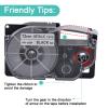 NineLeaf 2 Pack Compatible for XR-12SR XR12SR XR-12SR2S XR12SR2S 12mm 1/2'' Black on Silver Label Tape LT for EZ Label Printer KL-60 KL-60SR KL-100 KL-120 KL-130 view 4