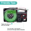 NineLeaf 2 Pack Compatible for XR-12FGN 12mm 1/2'' Black on Fluo Green Label Tape LT for EZ Label Printer KL-60 KL-60SR KL-100 KL-120 KL-130 view 4
